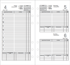 3 x 6 daily looseleaf planner refill