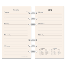 six hole ivory planner refill